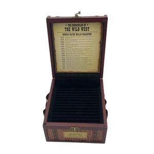NEW --FRANKLIN MINT  Cheery wood CHRONICLES OF THE WILD WEST Boxes. ( 25 BOXES )